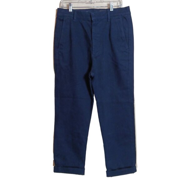 AG Adriano Goldschmied Solomon Crop Jeans Mens 32 Navy Blue Slouchy Tapered New